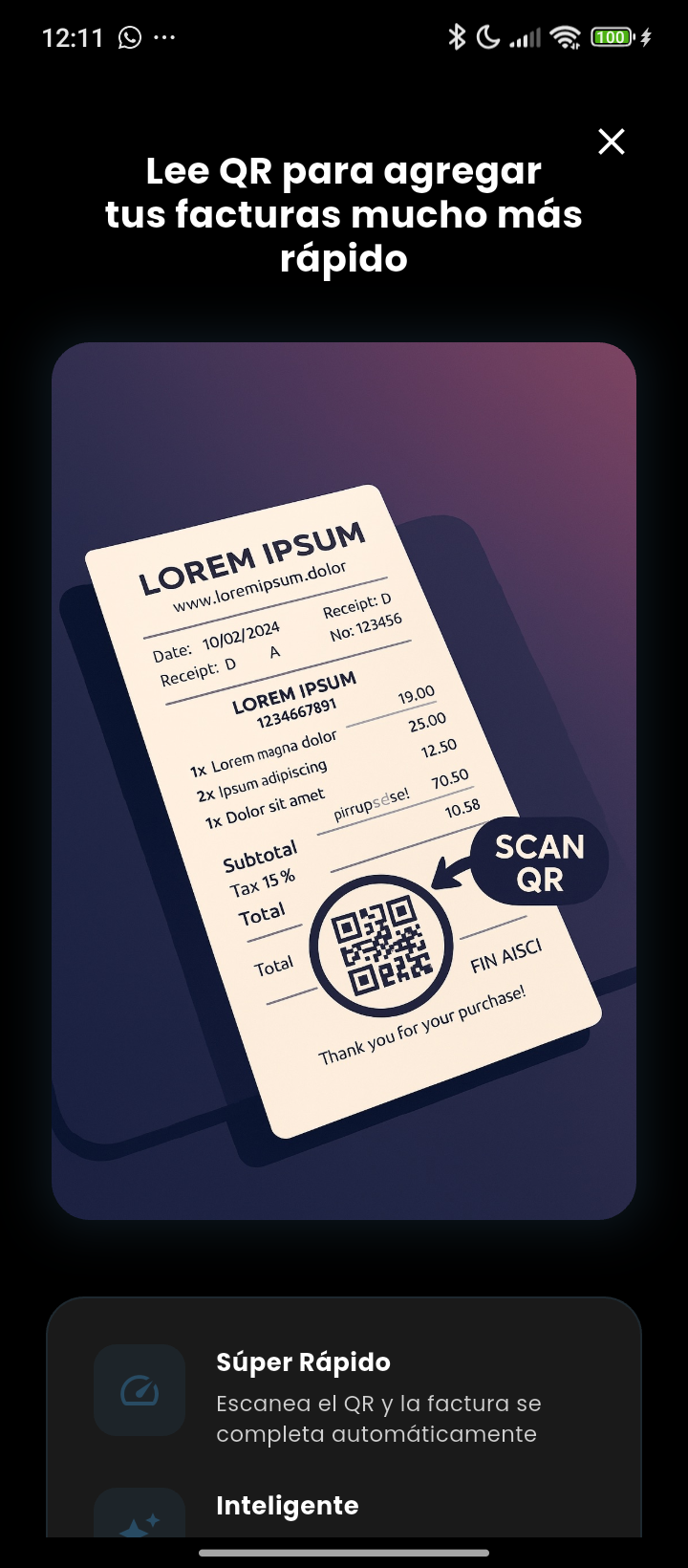 Escáner QR de Mulita para facturas